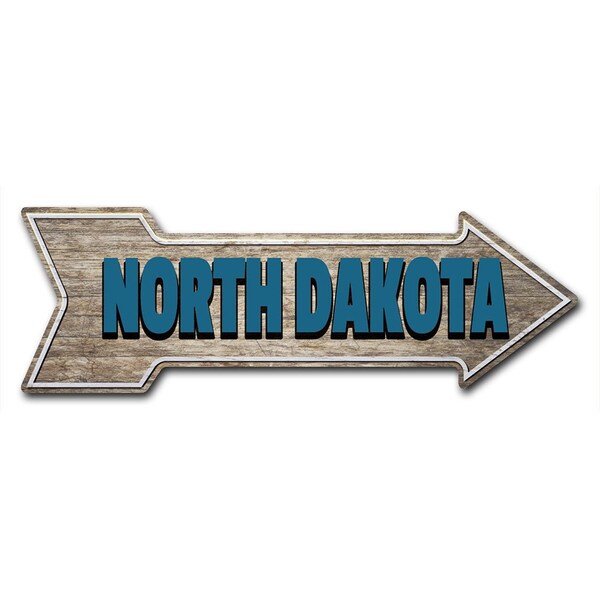 Signmission North Dakota Arrow Decal Funny Home Decor 36in Wide D-A-12-999704 - main